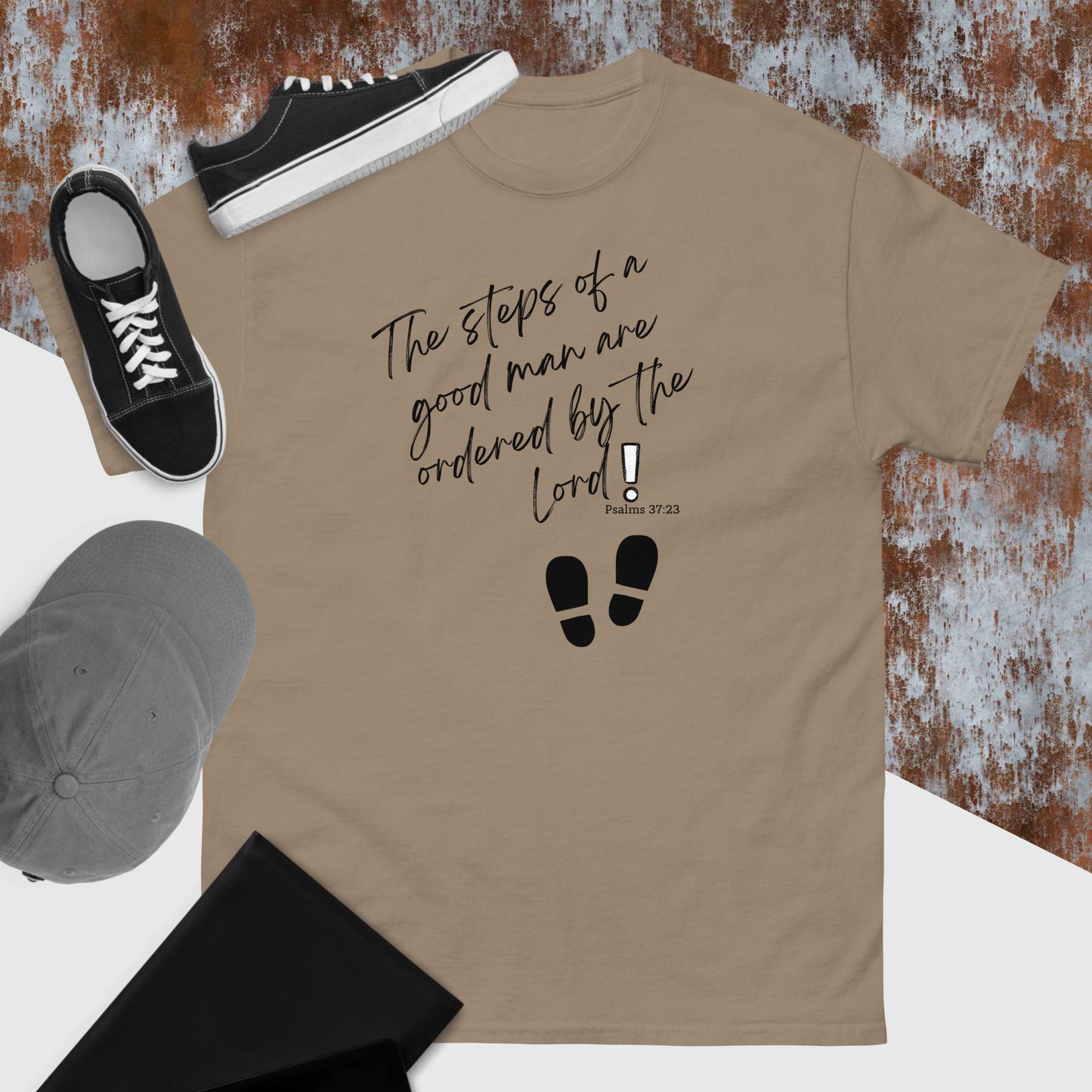 Psalms 37:23 Inspirational Unisex T-shirt