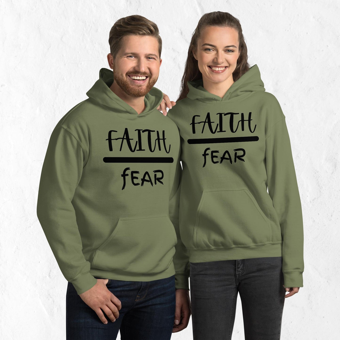Faith over Fear Inspirational Unisex Hoodie