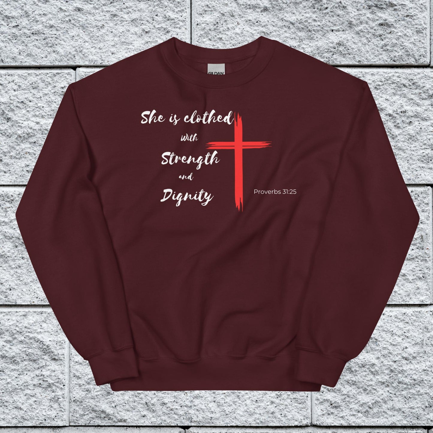 Women's Proverbs 31:25 Inspirational Sweatshirt