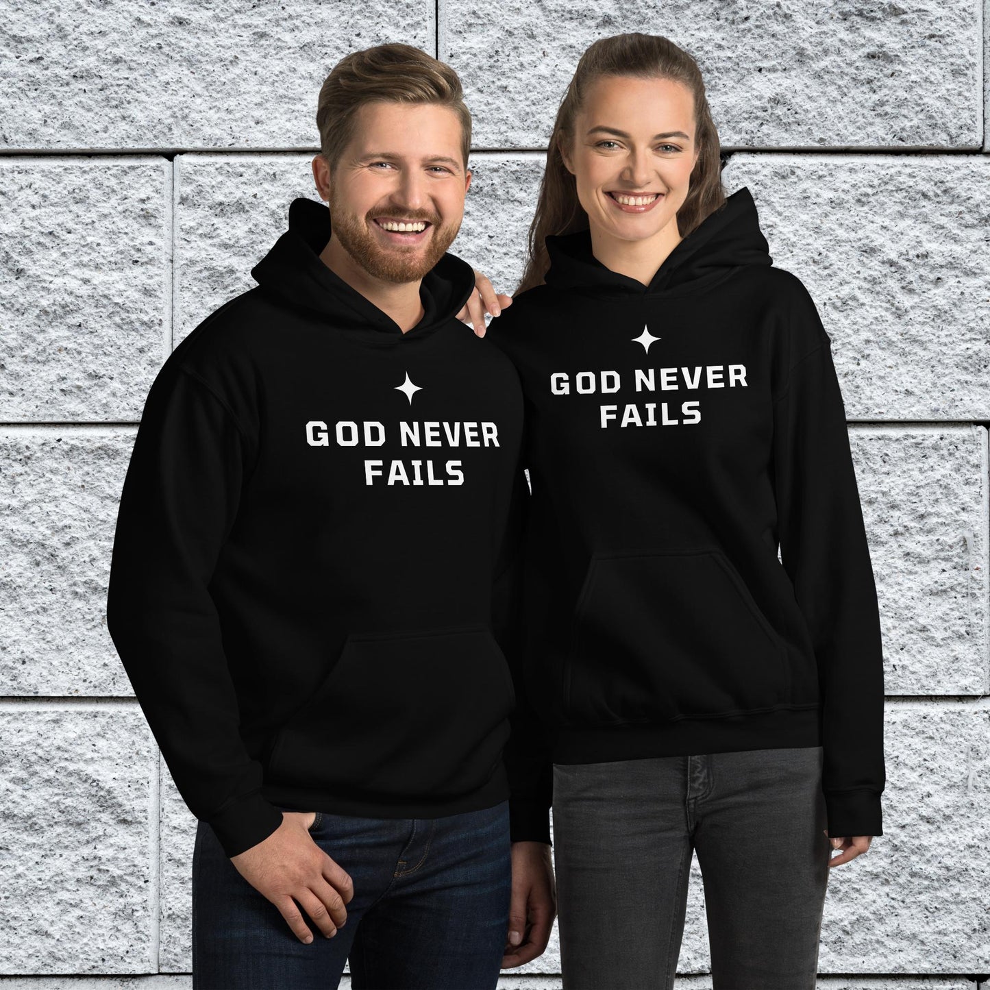 God Never Fails Motivational Unisex Hoodie
