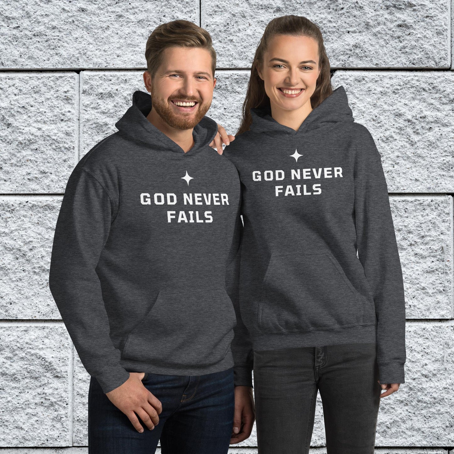 God Never Fails Motivational Unisex Hoodie
