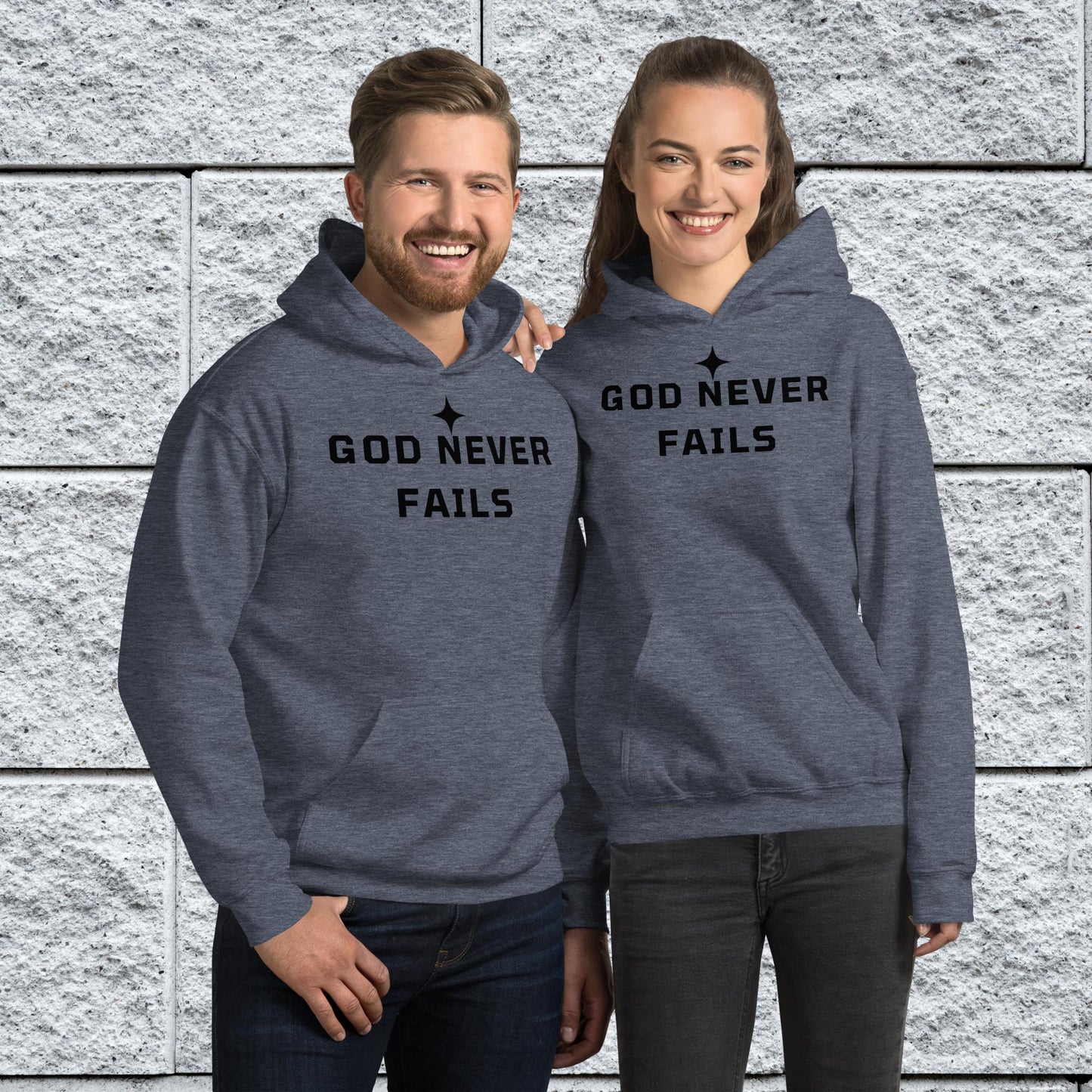 God Never Fails Motivational Unisex Hoodie