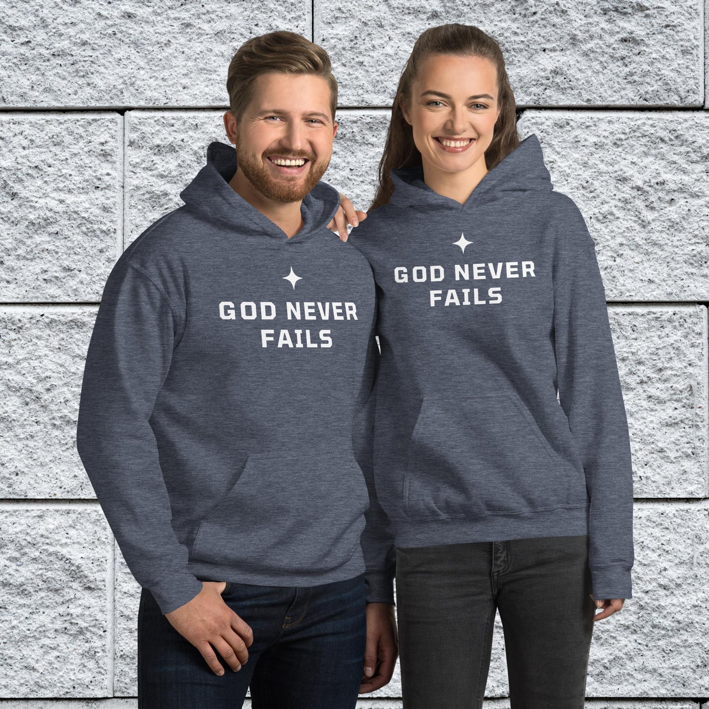 God Never Fails Motivational Unisex Hoodie