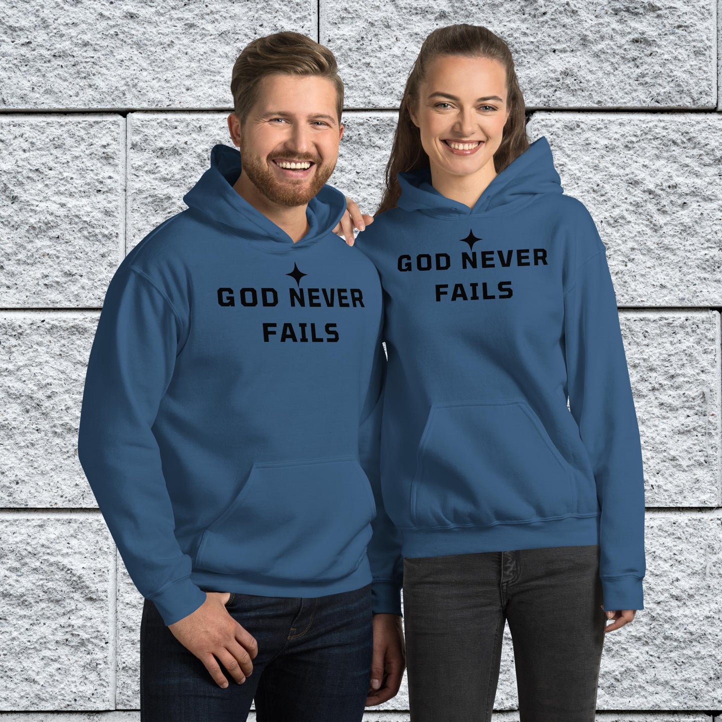 God Never Fails Motivational Unisex Hoodie