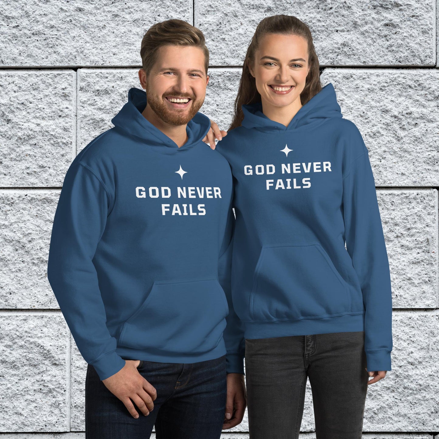 God Never Fails Motivational Unisex Hoodie