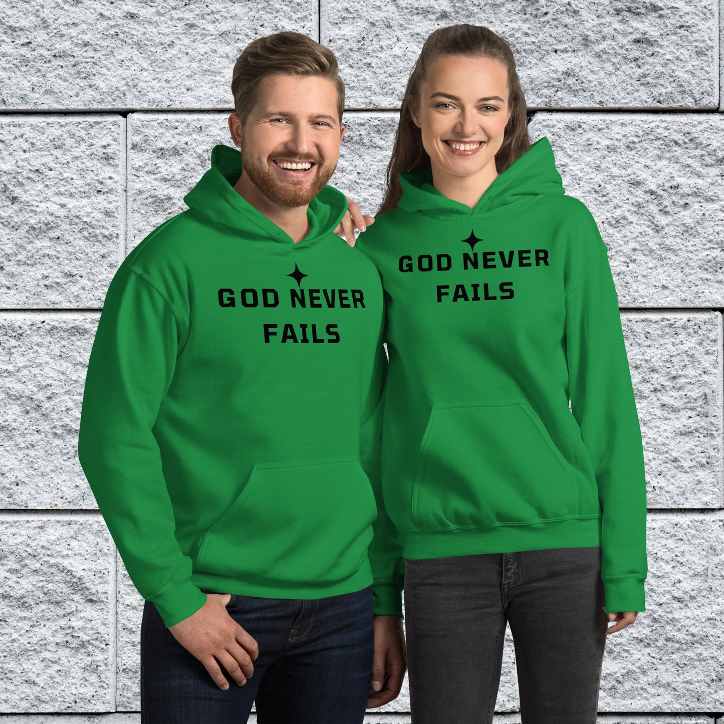 God Never Fails Motivational Unisex Hoodie