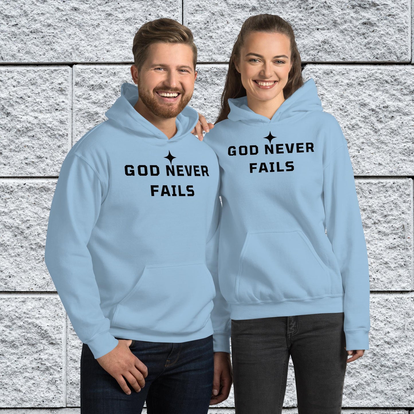 God Never Fails Motivational Unisex Hoodie