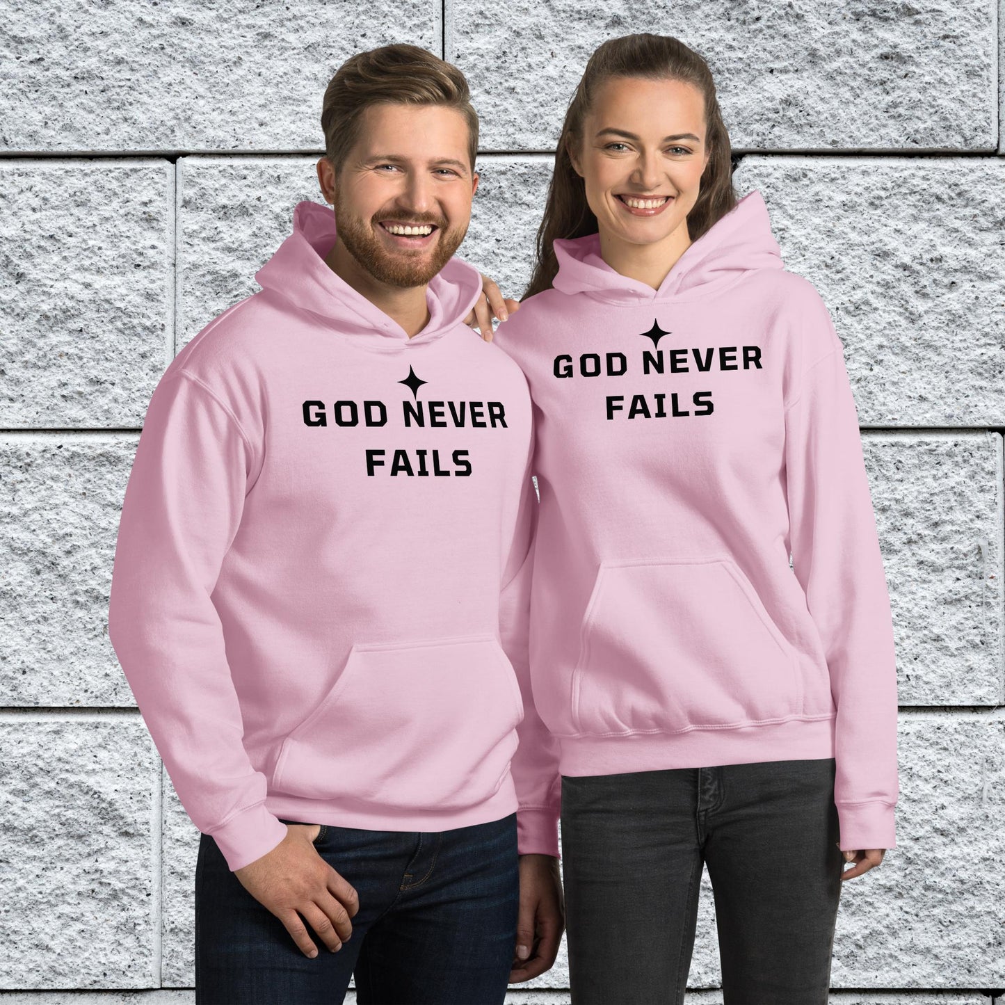 God Never Fails Motivational Unisex Hoodie