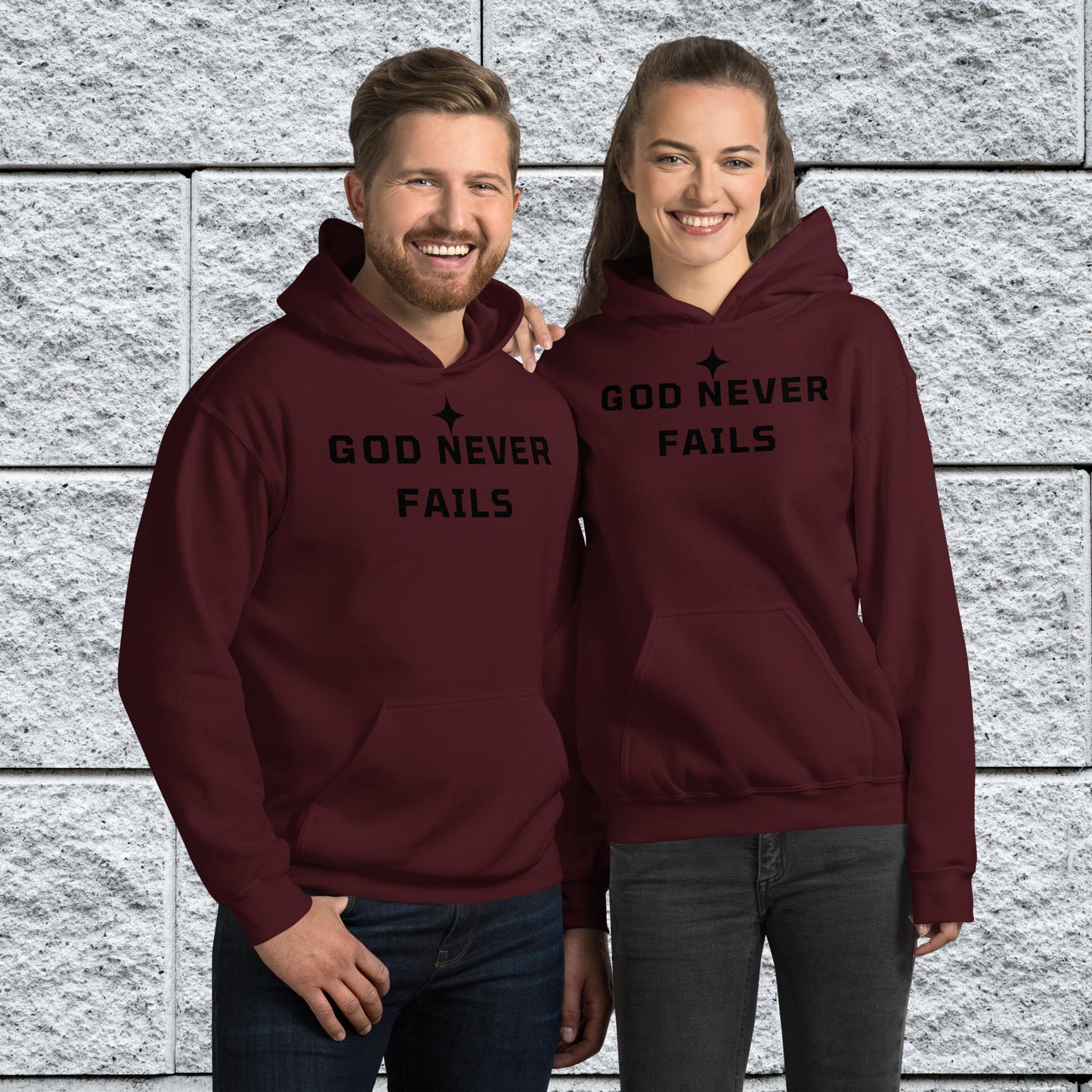 God Never Fails Motivational Unisex Hoodie