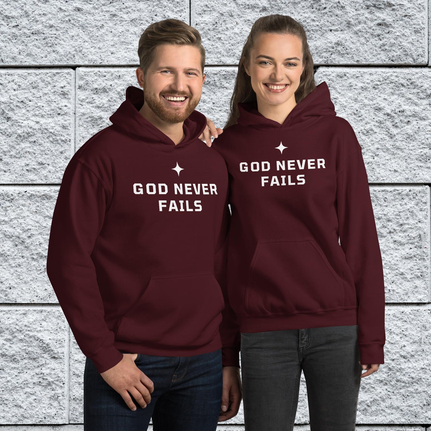 God Never Fails Motivational Unisex Hoodie