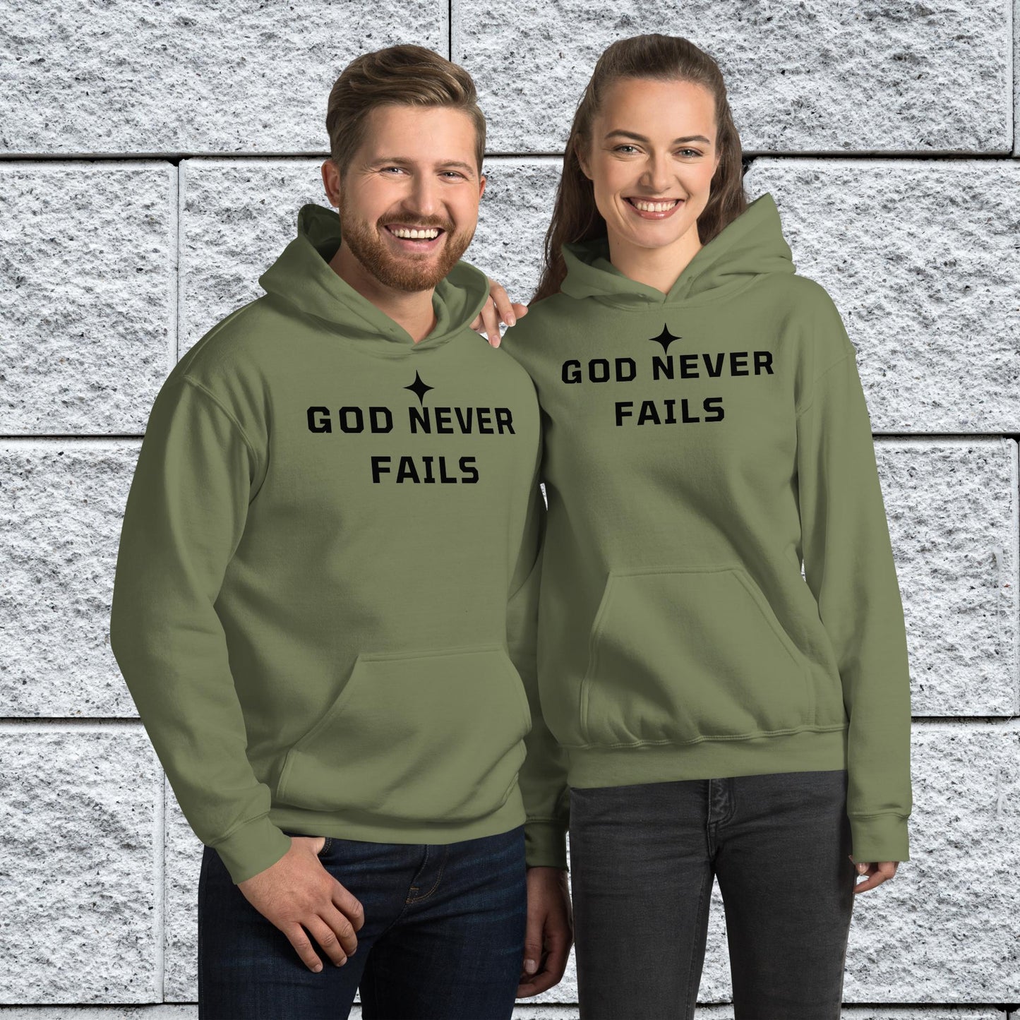 God Never Fails Motivational Unisex Hoodie