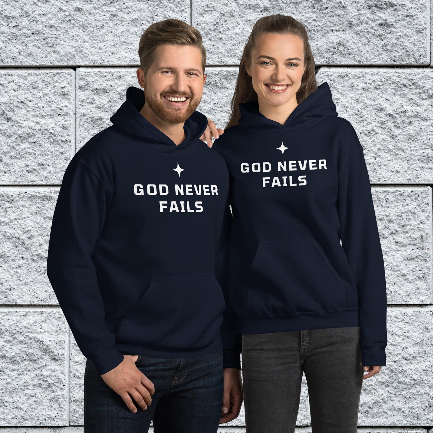 God Never Fails Motivational Unisex Hoodie