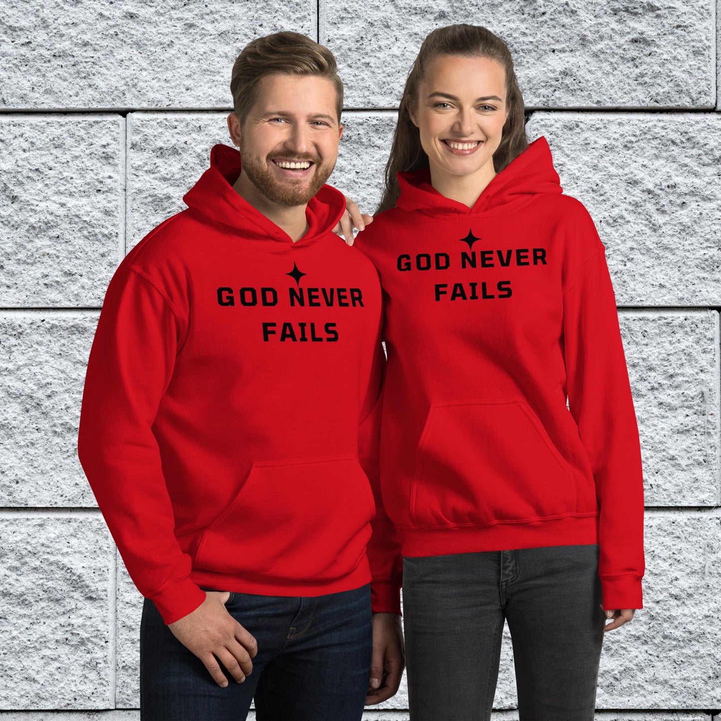 God Never Fails Motivational Unisex Hoodie