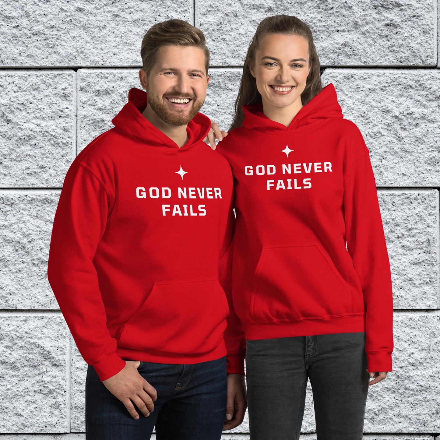 God Never Fails Motivational Unisex Hoodie