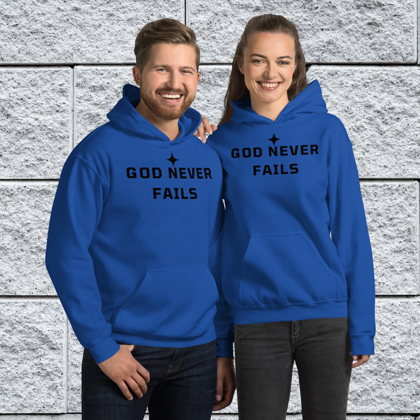 God Never Fails Motivational Unisex Hoodie