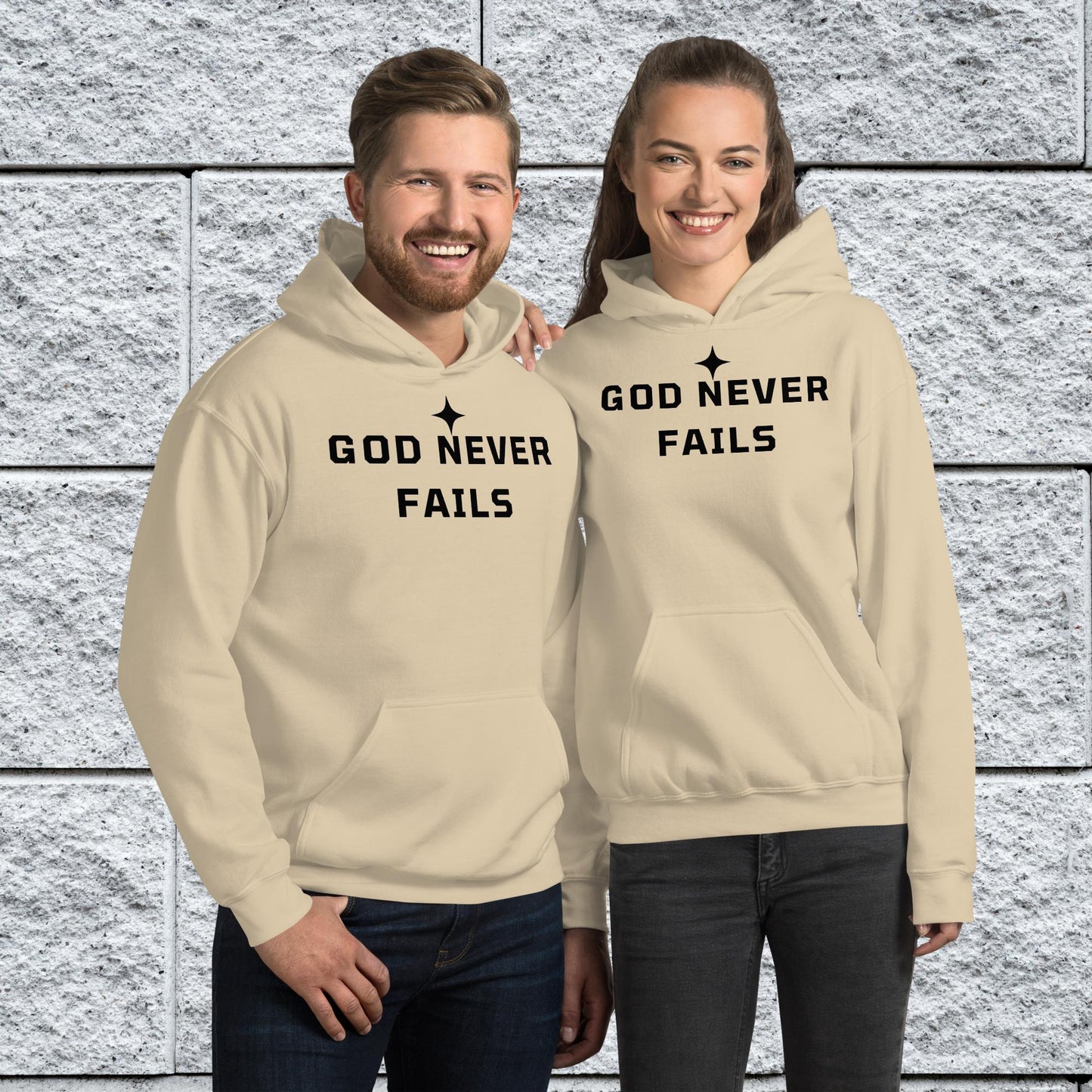 God Never Fails Motivational Unisex Hoodie