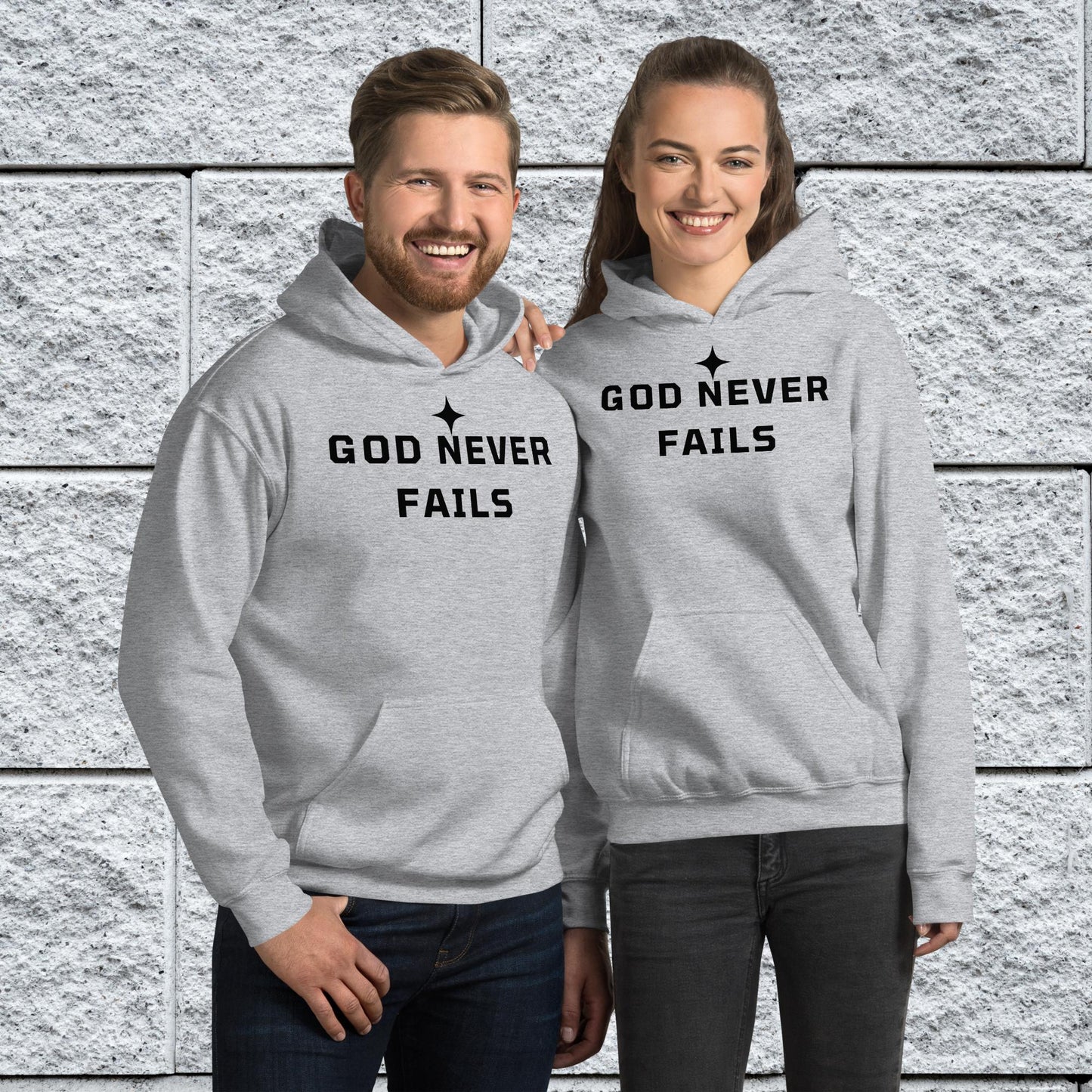 God Never Fails Motivational Unisex Hoodie