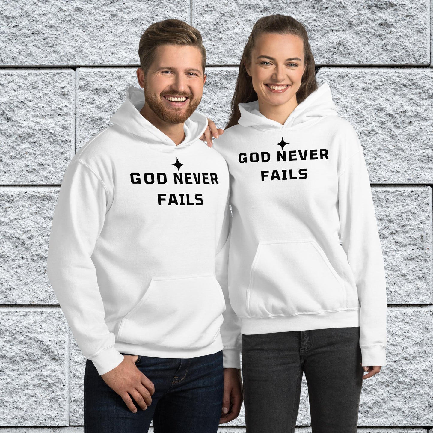 God Never Fails Motivational Unisex Hoodie