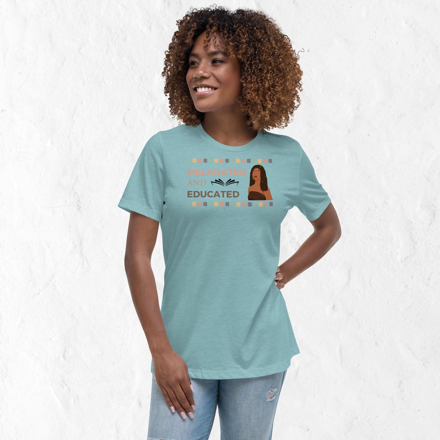 Women's  Melanated & Educated Motivational T-Shirt