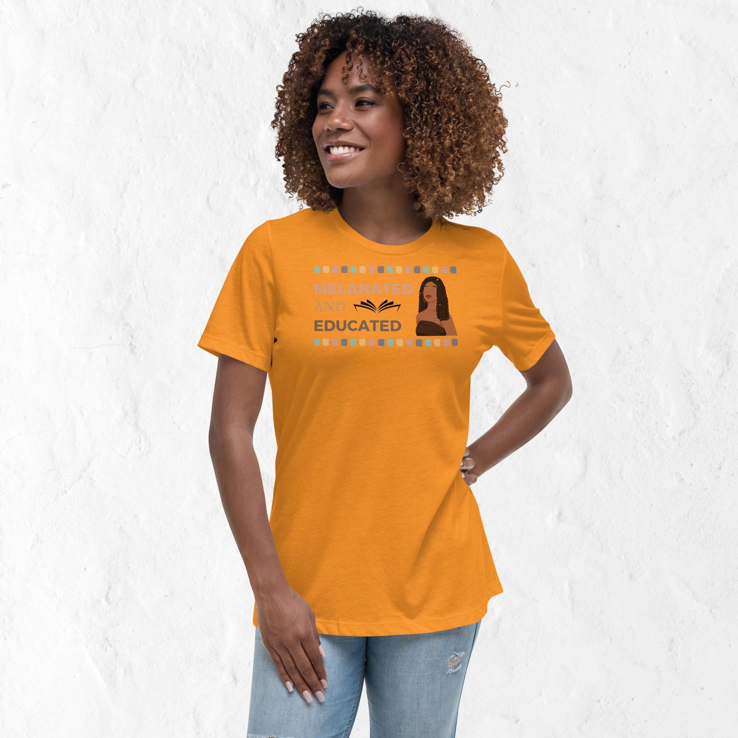 Women's  Melanated & Educated Motivational T-Shirt