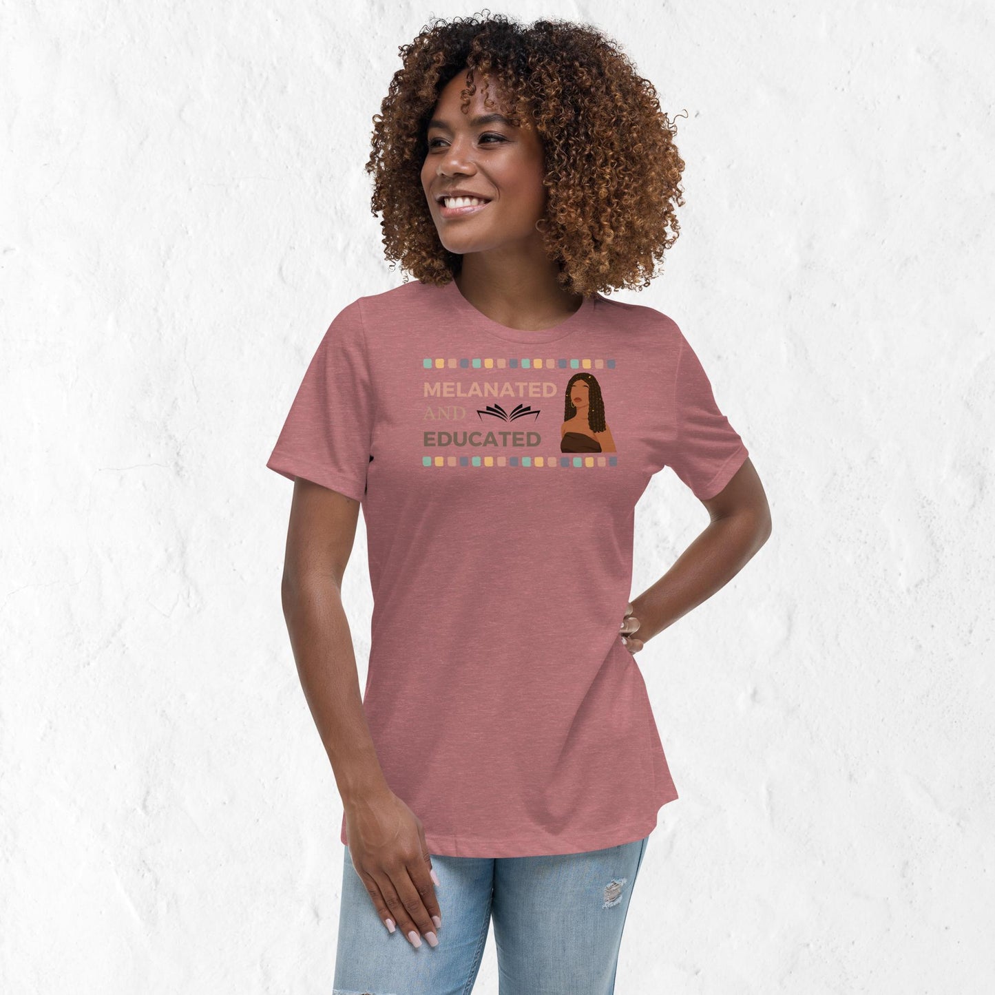 Women's  Melanated & Educated Motivational T-Shirt
