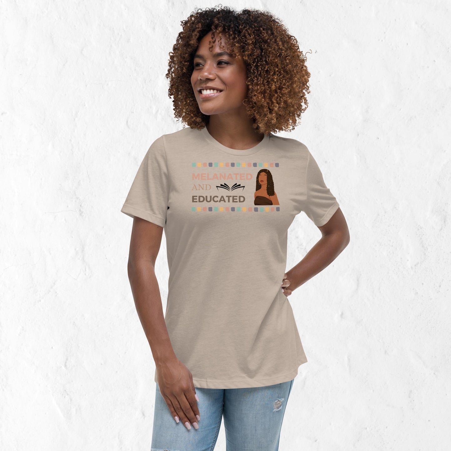 Women's  Melanated & Educated Motivational T-Shirt
