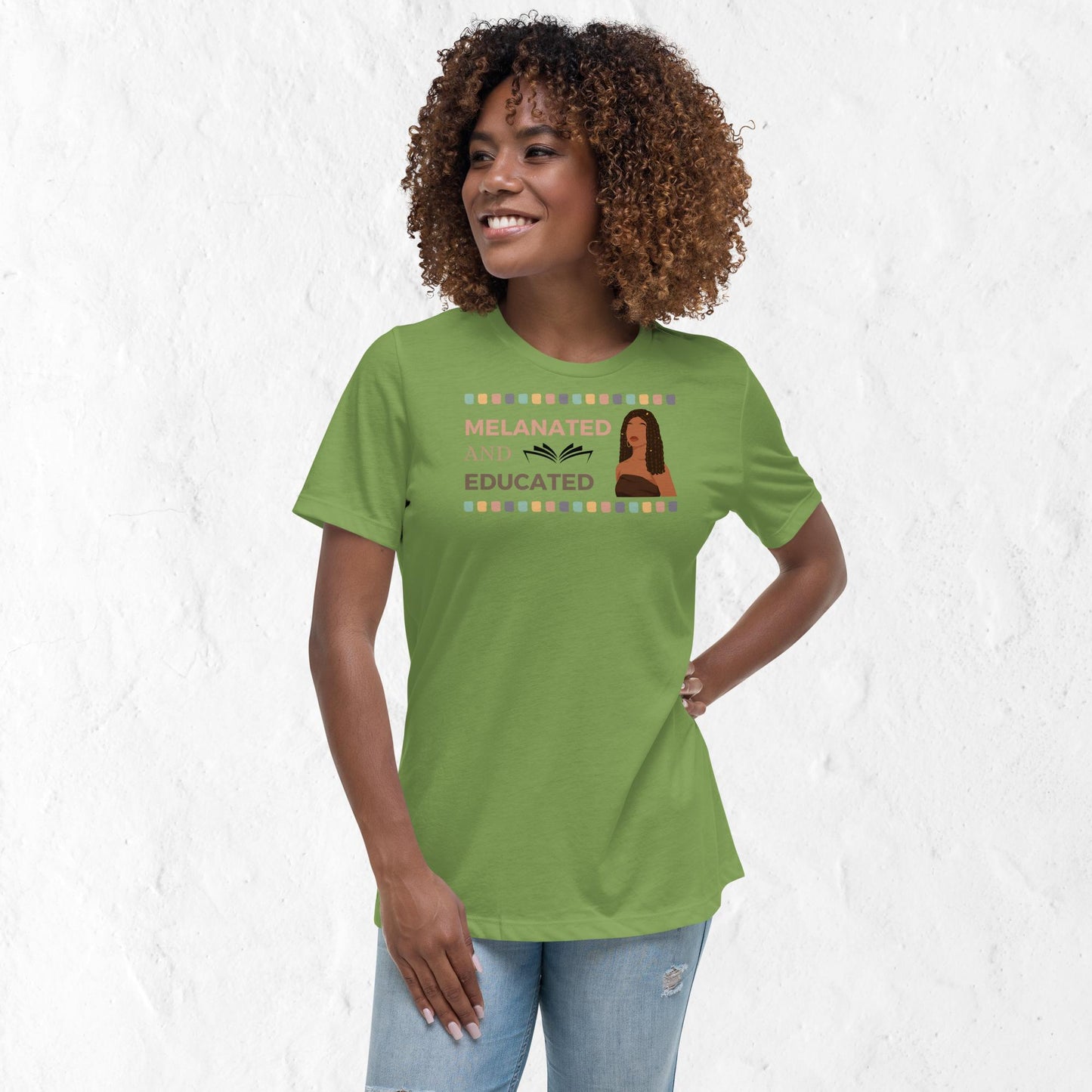 Women's  Melanated & Educated Motivational T-Shirt