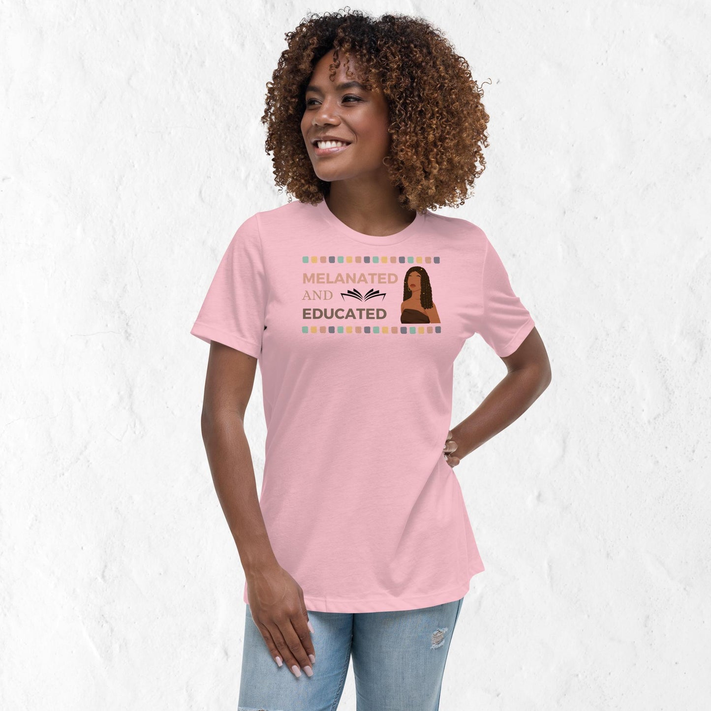 Women's  Melanated & Educated Motivational T-Shirt