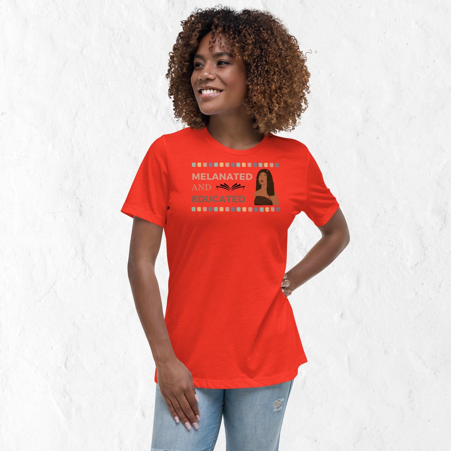Women's  Melanated & Educated Motivational T-Shirt